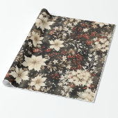 Vintages Weihnachtswrackpapier Geschenkpapier (Ungerollt)