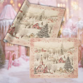 Vintages Weihnachtswrackpapier Geschenkpapier