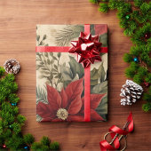 Vintages Weihnachtswrackpapier Geschenkpapier