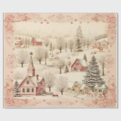 Vintages Weihnachtswrackpapier Geschenkpapier (Flach)