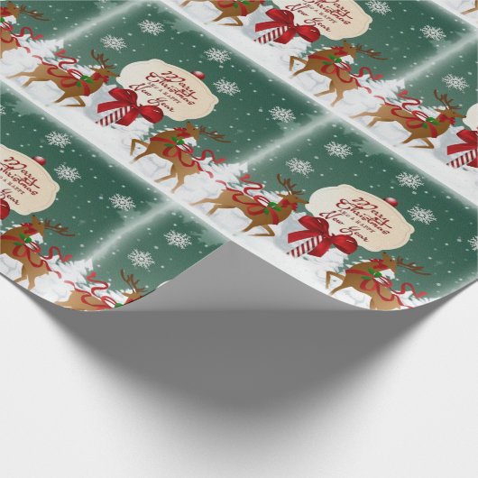 Vintages Weihnachtswrapping-Papier Geschenkpapier (Ecke)