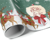 Vintages Weihnachtswrapping-Papier Geschenkpapier (Rolleneckpunkt)