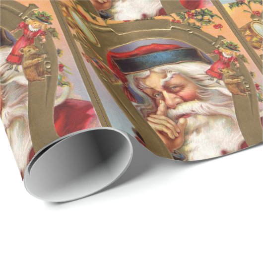 Vintages Weihnachtswrapping-Papier Geschenkpapier (Rolleneckpunkt)