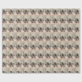 Vintages Weihnachtswrapping-Papier im Winter Geschenkpapier (Flach)