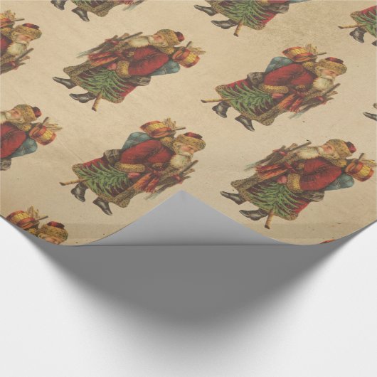 Vintages Weihnachtswrapppapier für den Weihnachtsm Geschenkpapier (Ecke)