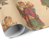 Vintages Weihnachtswrapppapier für den Weihnachtsm Geschenkpapier (Rolleneckpunkt)