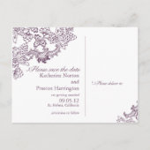 Vintages Weinberg Foto Save the Date Postkarte (Rückseite)