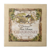 Vintages Weinetikett Fliese (Vorderseite)