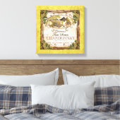 Vintages Weinetikett Leinwanddruck (Insitu (Schlafzimmer))