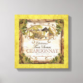 Vintages Weinetikett Leinwanddruck (Vorderseite)