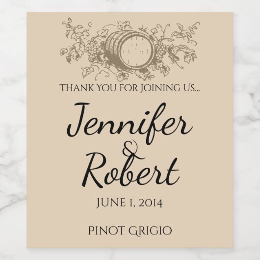 Vintages Weinkellersiegel Weinetikett (Einzelnes Label)