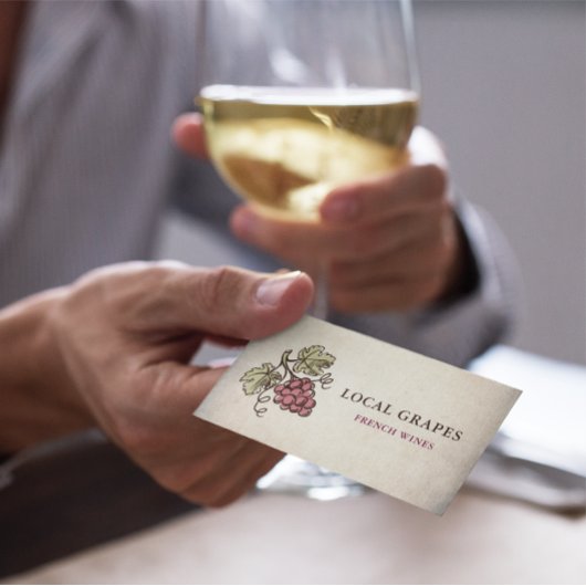 Vintages Weinkellner Sommelier Traubenlogo Visitenkarte