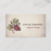 Vintages Weinkellner Sommelier Traubenlogo Visitenkarte (Vorderseite)