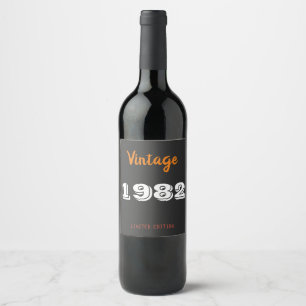 Vintages Weinlabel 1982 Limited Edition - Classic Weinetikett