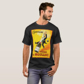 Vintages Weinposter T-Shirt (Vorne ganz)