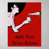 Vintages Weinposter Text bearbeiten Poster (Vorne)