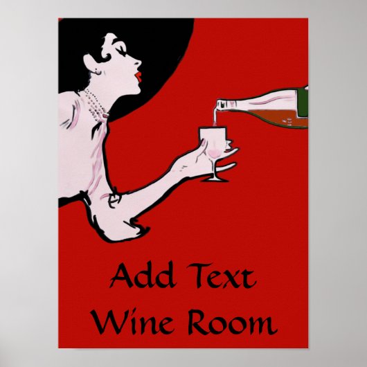 Vintages Weinposter Text bearbeiten Poster (Vorne)