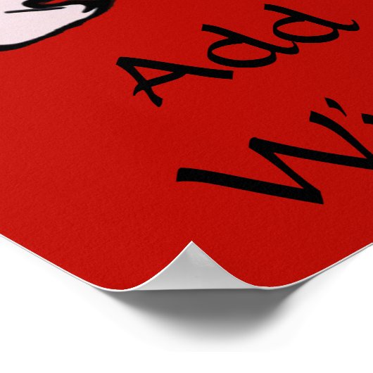 Vintages Weinposter Text bearbeiten Poster (Ecke)