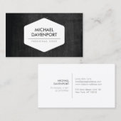 VINTAGES WEISS AUF DUNKHOLZ VISITENKARTE (Vorne/Hinten)