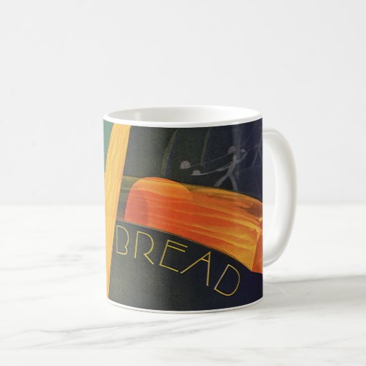 Vintages Weißbrot Kaffeetasse (VorderseiteRechts)