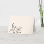 Vintages weißes Brautparty Danke Karte (Rückseite)