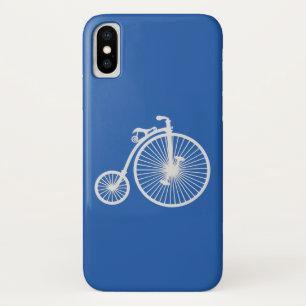 Vintages weißes Fahrrad auf blau Case-Mate iPhone Hülle