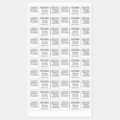 Vintages weißes Flaschenlabel wasserdicht Etiketten (Blatt)