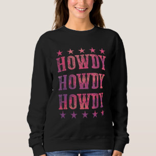 Vintages weißes Howdy Rodeo Western Süd Sweatshirt