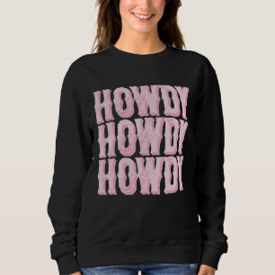 Vintages weißes Howdy Rodeo Western Süd Sweatshirt