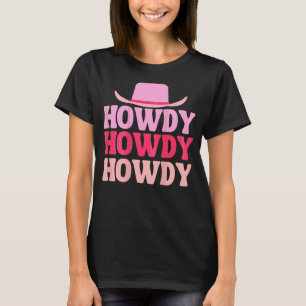 Vintages weißes Howdy Rodeo Western Süd T-Shirt