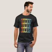 Vintages weißes Howdy Rodeo Western Süd T-Shirt (Vorne ganz)