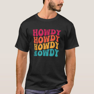 Vintages weißes Howdy Rodeo Western Süd T-Shirt