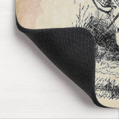 Vintages Weißes Kaninchen Mousepad (Ecke)