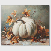 Vintages weißes Kürbisgeflecht Geschenkpapier (Flach)