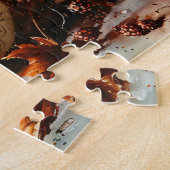 Vintages weißes Pumpkin-Gemälde Puzzle (Seite)