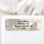 Vintages Weißes Weihnachtsschnee Reiten (Insitu)