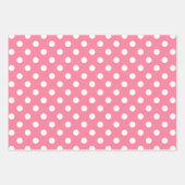 Vintages Weißpolka-Punktmuster Geschenkpapier Set (Vorderseite)