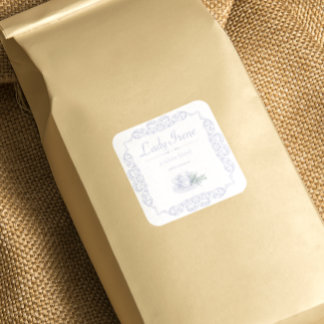 Vintages Weißwaschetikett Quadratischer Aufkleber