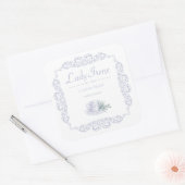 Vintages Weißwaschetikett Quadratischer Aufkleber (Umschlag)