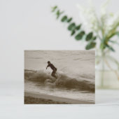 Vintages Wellensurfen Postkarte (Stehend Vorderseite)