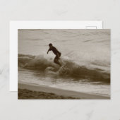 Vintages Wellensurfen Postkarte (Vorne/Hinten)