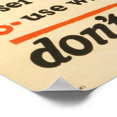 Vintages Welterbe-Welternährungspaket Poster (Ecke)