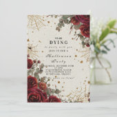 Vintages weltgotisches Halloween Einladung (Stehend Vorderseite)