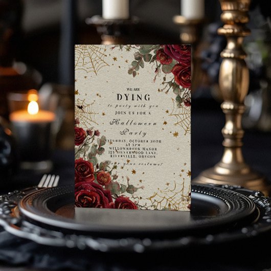 Vintages weltgotisches Halloween Einladung