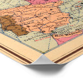 Vintages Weltkarte-Poster Poster (Ecke)