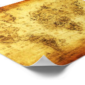 Vintages Weltkarte-Poster Poster (Ecke)