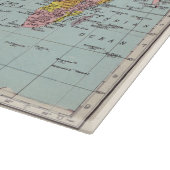 Vintages Weltkarten-Ausschnitbrett Schneidebrett (Ecke)