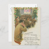 Vintages Weltkrieg-Weihnachten Feiertagspostkarte (Vorne/Hinten)