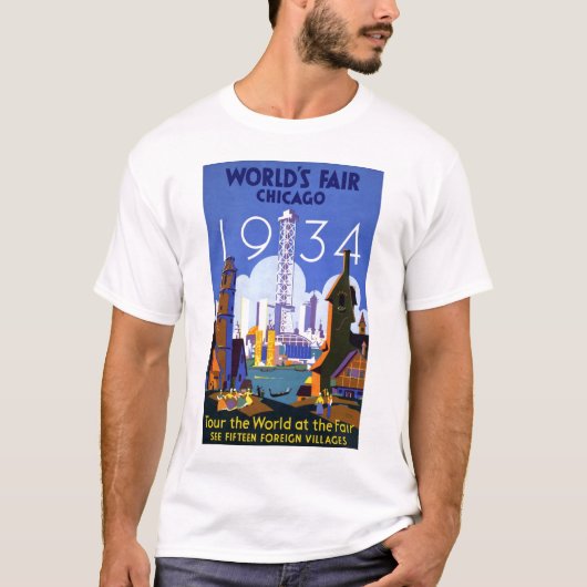 Vintages Weltmesse-Chicagot-shirt 1934 T-Shirt (Vorderseite)