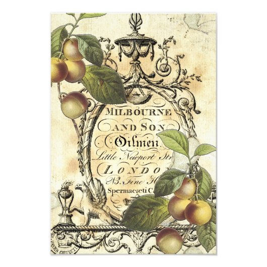 Vintages Werbeplakat eines Händlers Fotodruck (Vorne)